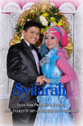 rias pengantin muslim moderen-syifarah surabaya-rizky ryan-kebaya pink biru 9